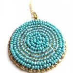 Turquoise Bead Embroidered..