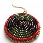 Bead Embroidered Red, Gold..